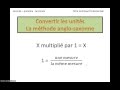 Conversions d'unités. La méthode universelle.