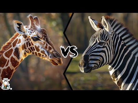 How are zebras and giraffes different?