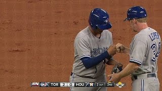 TOR@HOU: Goins knocks in Valencia with an RBI single