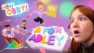 A for Adley ROBLOX OBBY!!  Playing our new game Adley's YouTube Cartoon Obby, by Spacestation Apps