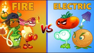 Plants Vs Zombies 2 Fire vs Electric (Team vs Team) PVZ 2 Gameplay