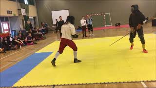 Olle Kausland vs Christoffer Holm continuous fencing longsword