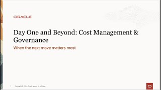 Day One and Beyond: Cost Management and Governance QuickStart