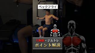 【胸トレ解説】ペックフライ #筋トレ解説 #胸トレ #胸筋トレ