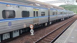 4123次蘇澳發車經由宜蘭線開往樹林EMU500型四輛一編組EMU507區間車