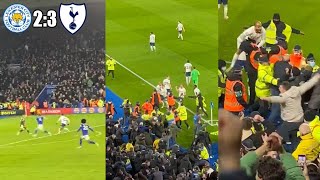 Absolute Chaos As Bergwijn Scores In The 90+7th Minute To Secure Tottenham Win Against Leicester