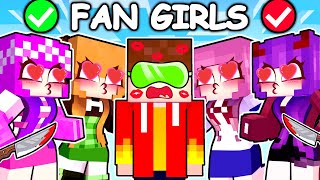 GUESS THE REAL CRAZY FAN GIRLS in Minecraft!