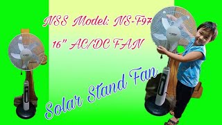 Unboxing NSS NS-F97 16" AC/DC FAN ( SOLAR STAND FAN )