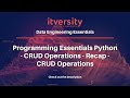 Programming Essentials Python - CRUD Operations - Recap - CRUD Operations