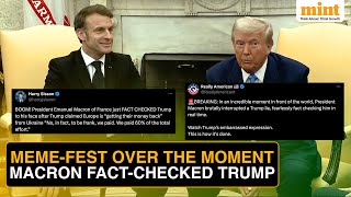 'DEMOLISHED!': Netizens Have A Field Day As Macron Fact-Checks Trump On Ukraine Funding