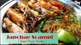 Japchae Scampi  Sweet Potato Noodles