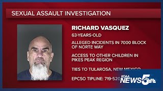 El Paso County Sheriff's Office says man arrested for alleged sexual assault of child