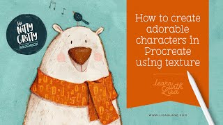How to draw adorable characters in Procreate using texture brushes