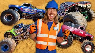 Monster Trucks for Kids | Handyman Hal goes to Monster Truck Show