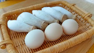 [English Sub]Pleurotus eryngii is best eaten by adding 3 eggs and not changing the braised pork.