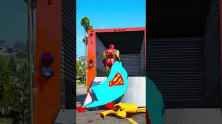 GTA V : LIONESS SAVING SUPER-COW FROM IRON-MAN 😯| #shorts