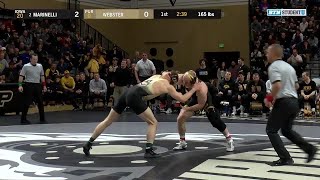165 LBS: #2 Alex Marinelli (Iowa) vs. Tanner Webster (Purdue) | 2020 B1G Wrestling