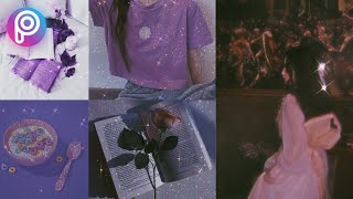 How to edit aesthetic purple glitter on picsart