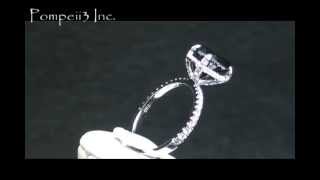 Pompeii3 Inc. 3.50CT VS Black Diamond Carrie Bradshaw Engagement Ring 18K White Gold