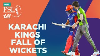 Karachi Kings Fall Of Wickets | Lahore Qalandars vs Karachi Kings | HBL PSL 6 | Match 11 | MG2T