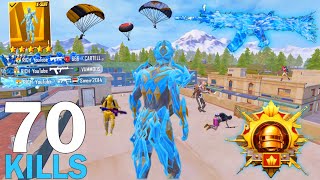 70Kills! 🔥MY BEST LIVIK GAMEPLAY in NEW MODE with GLACIER X-Suit😈 Pubg Mobile