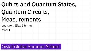 1. Qubits and Quantum States, Quantum Circuits, Measurements - Part 1