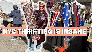 I Went Thrifting at NYC’s Most Famous Flea Market… and Found THIS!! Movie Star Wardrobe!✨