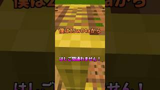 【マイクラ】梯子の間が通れないバグ！？#マイクラ #まこも湯 #25w04a