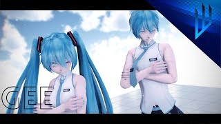 【MMD】Girl Generation - Gee ft. Miku And Mikuo - 初音ミク, 初音ミクオ [+Motion DL]