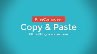 Copy \u0026 Paste - KingComposer page builder