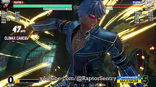 KOF XV K' Quick Max x2 Stun TOD 100% 92 Hit Corner Combo (No Blue Max)