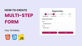 Build a Multi Step Form with Validation using Javascript