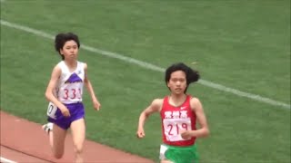 群馬県高校総体陸上2016　女子1500m決勝大会新記録