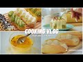 [ASMR] Recipes Of Some Easy-To-Make Cakes ~ Eclair, Creme Brulee,Black tea caramel roll cake,Caneles