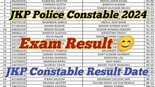 JKP Police Constable Exam Result 😊 ll JKP Police Constable 1st December Exam Result Date