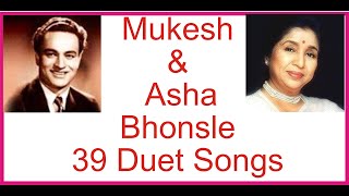 Mukesh and Asha Bhonsle Duet Songs