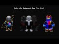 Undertale Judgement Day High Wins Tier List / 375-10000 Wins Tier List