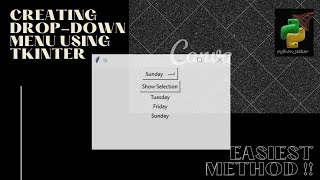 Creating Drop-Down Menu Using Tkinter