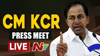 CM KCR Live : CM KCR Pressmeet at Konda Pochamma Sagar Reservoir Live | Ntv Live