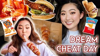 DREAM KOREATOWN CHEAT DAY | 5000+ CALORIES (fried chicken, snacks, pastries + more)