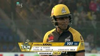 Kamran Akmal brilliant hundred against Quetta Gladiators PSL 2020 | Kamran akmal 6 New Record in PSL