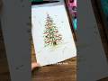 How to paint a fun and easy watercolor Christmas tree