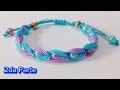 👉TUTORIAL 2da Parte de Cómo hacer una pulsera tejida usando hilo Chino con Perlas de Color