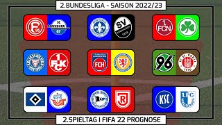 FIFA 22: 2.Spieltag - 2.Bundesliga I 2022/2023 I Prognose l Deutsch [FULL HD x PS5]