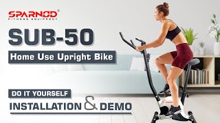 SUB-50 Upright Exercise Bike for home gym Perfect Cardio Machine Compact design for Small Spaces