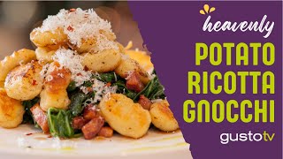 Winter Comfort on a Plate: Potato Ricotta Gnocchi with Braised Winter Greens