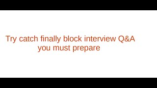 try-catch-finally java tricky interview question
