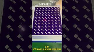 5W UV laser marking machine is used for anti-tear label marking.#lasermarkingmachine #5wuvlasermark