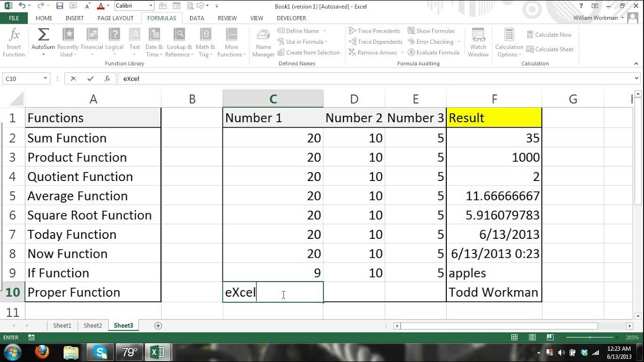 Excel Tutorial: Formulas And Functions For BEGINNERS #4 - Microsoft ...