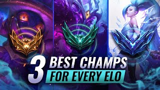 TOP 3 Champions To CLIMB WITH In EACH ELO - League of Legends Season 12